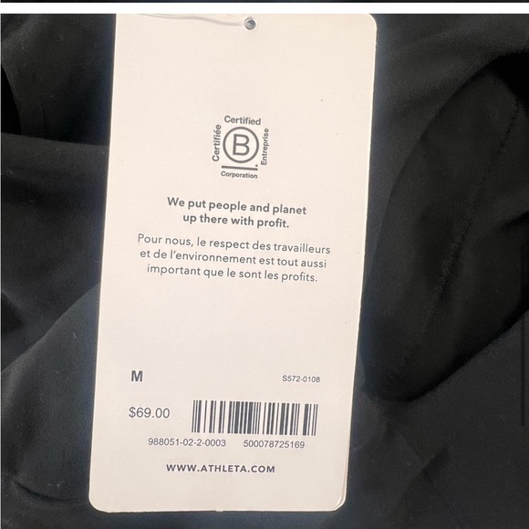 NWT Athleta Black Cut Out Conscious Crop - Picture 8 of 8